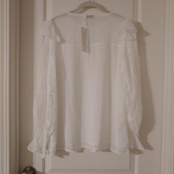 white sheer blouse - Picture 6 of 6